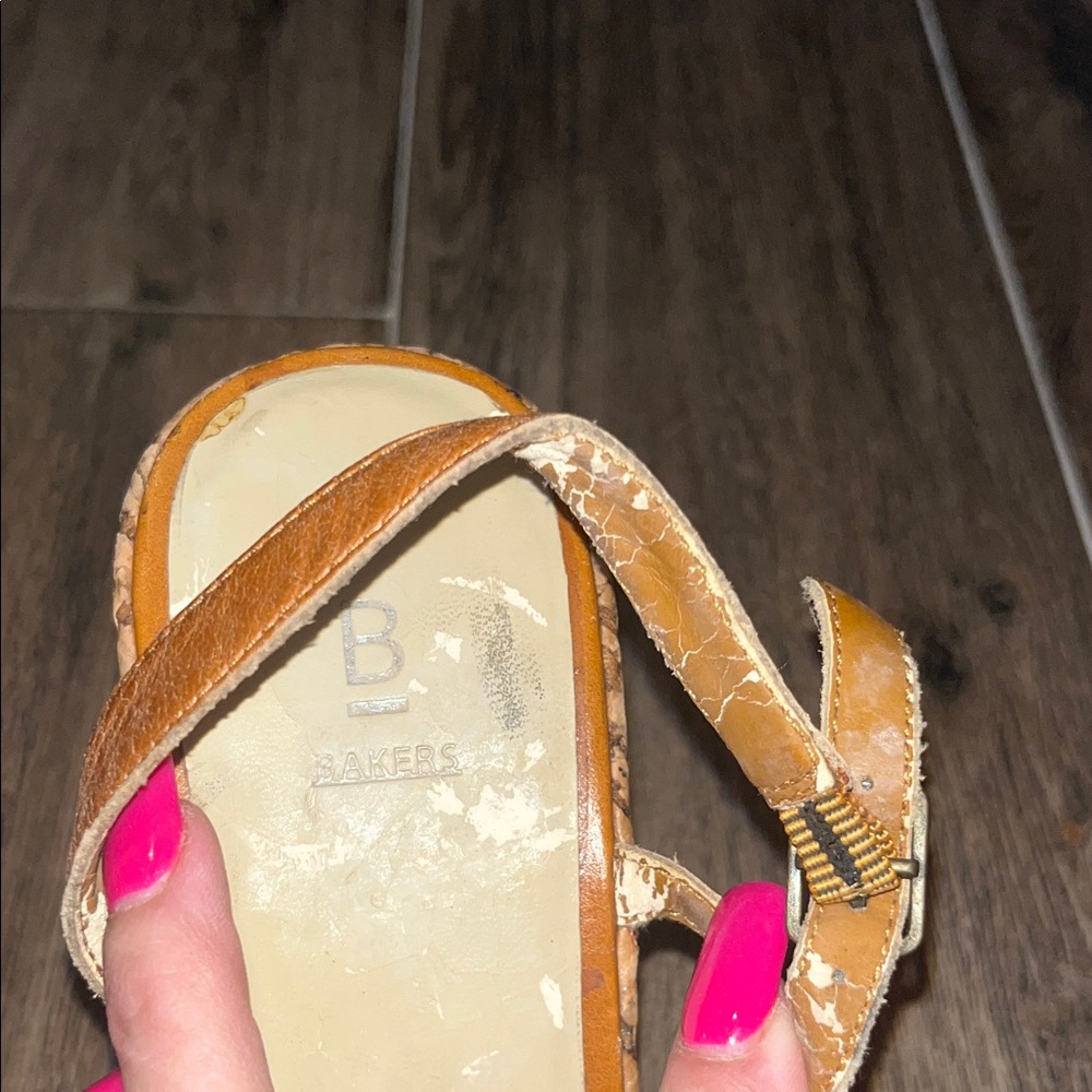 Bakers Brown Wedge Sandals - Picture 5 of 8